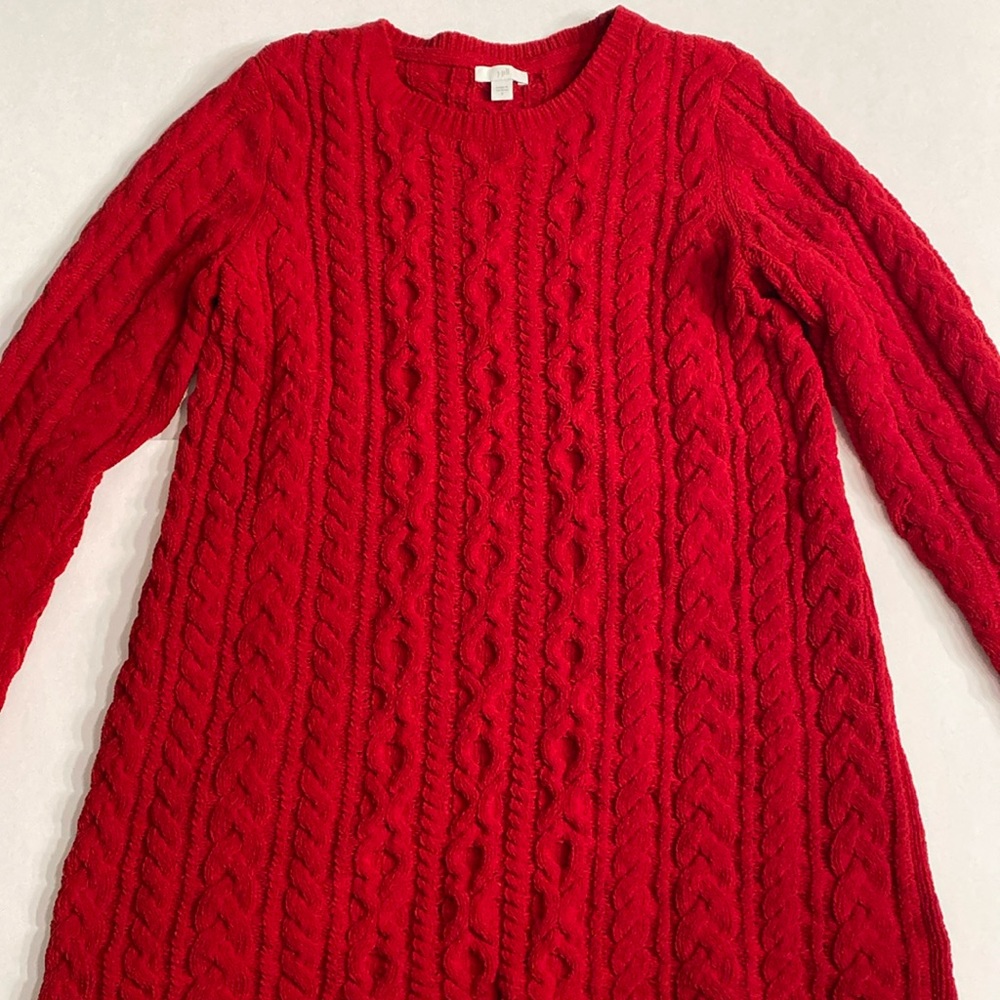 JJill small red tunic sweater